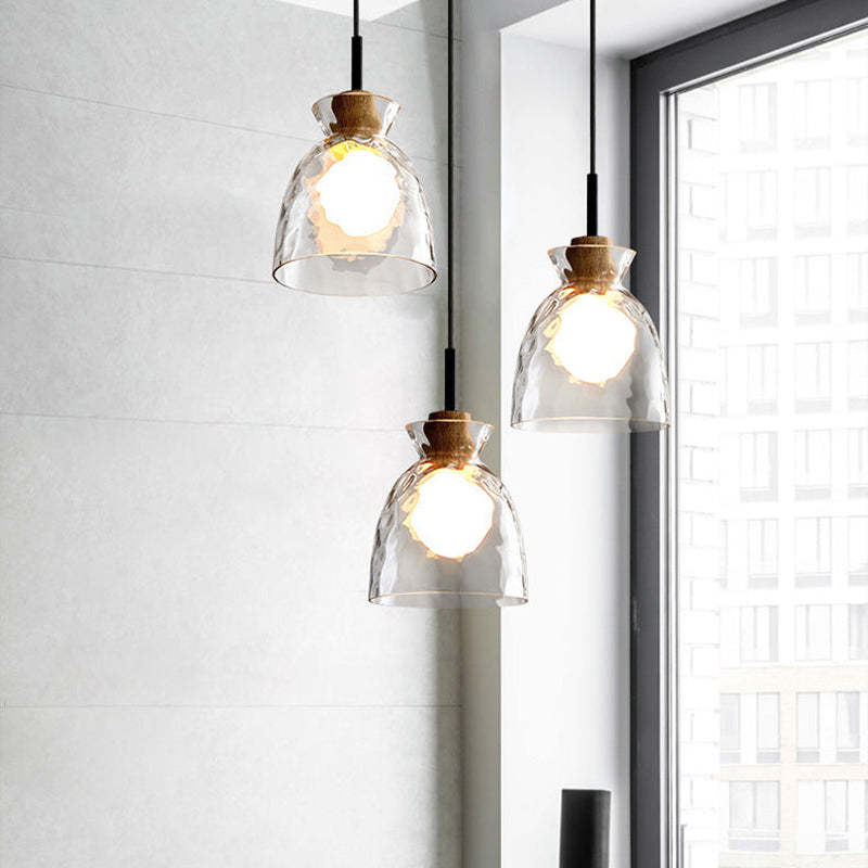 Arisha Minimalist Geometric Glass Pendant Light, Dining Room - Neutral Decor