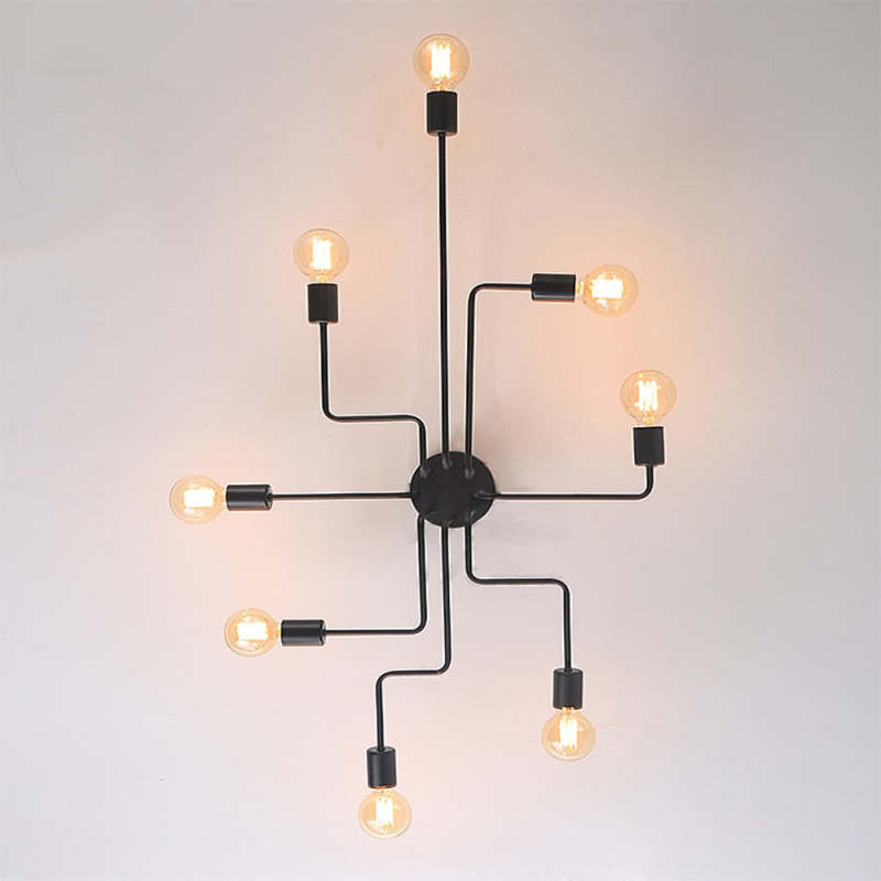 Arisha Vintage Modern Minimalist Industrial Metal Black Ceiling Lamp - Neutral Decor