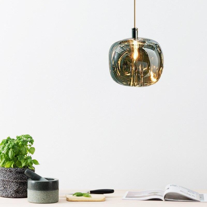 Valentina Modern Bubble Glass LED Pendant Light, Amber/Clear/Gray - Neutral Decor