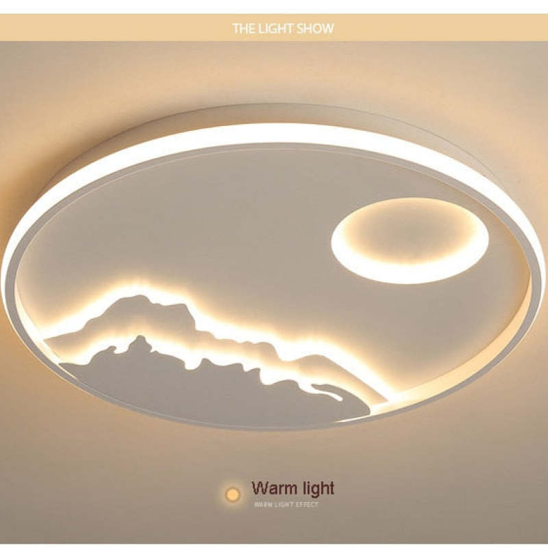 Arisha Mountain View Flush Mount Ceiling Light - Neutral Decor