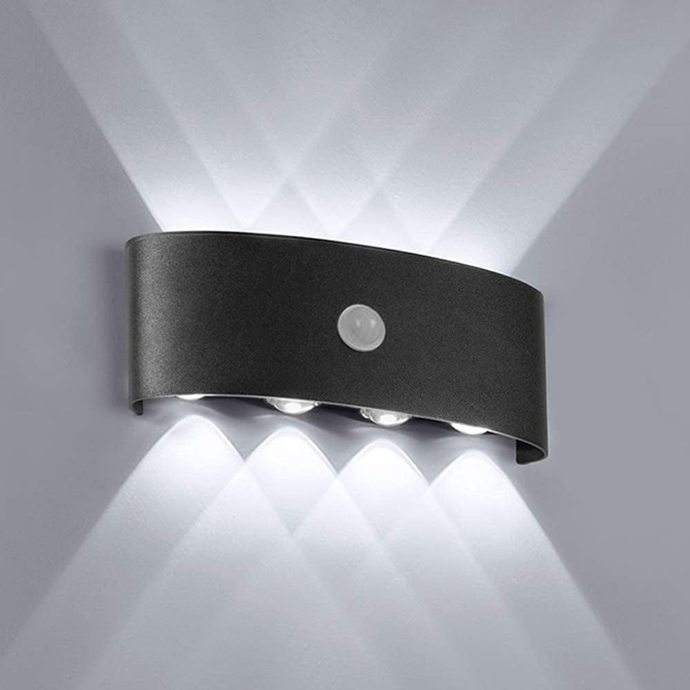 Ray Modern Simple Metal/Acrylic Fixtures Up And Down LED Light Wall Lamp, Black/White - Neutral Decor