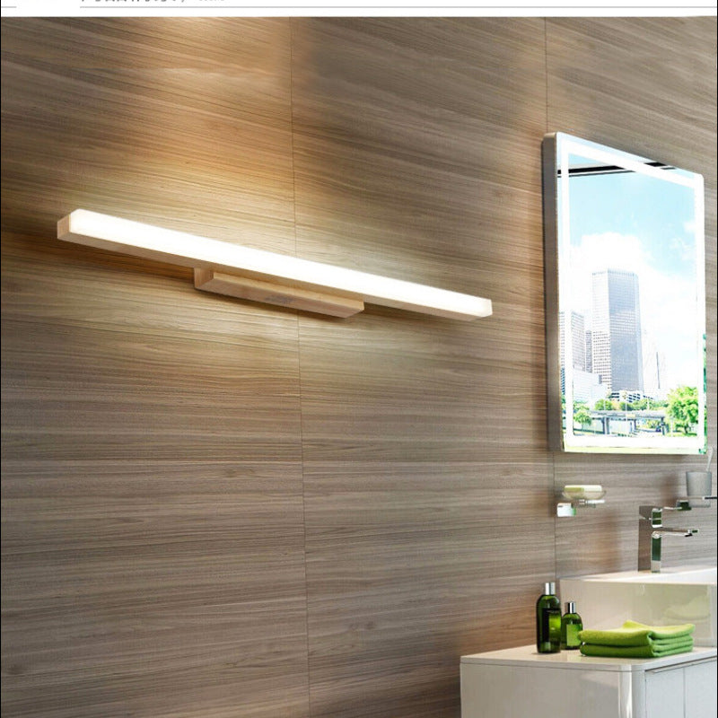 Arisha Modern Minimalist Linear Wooden Wall Lamp, Wood/Walnut - Neutral Decor
