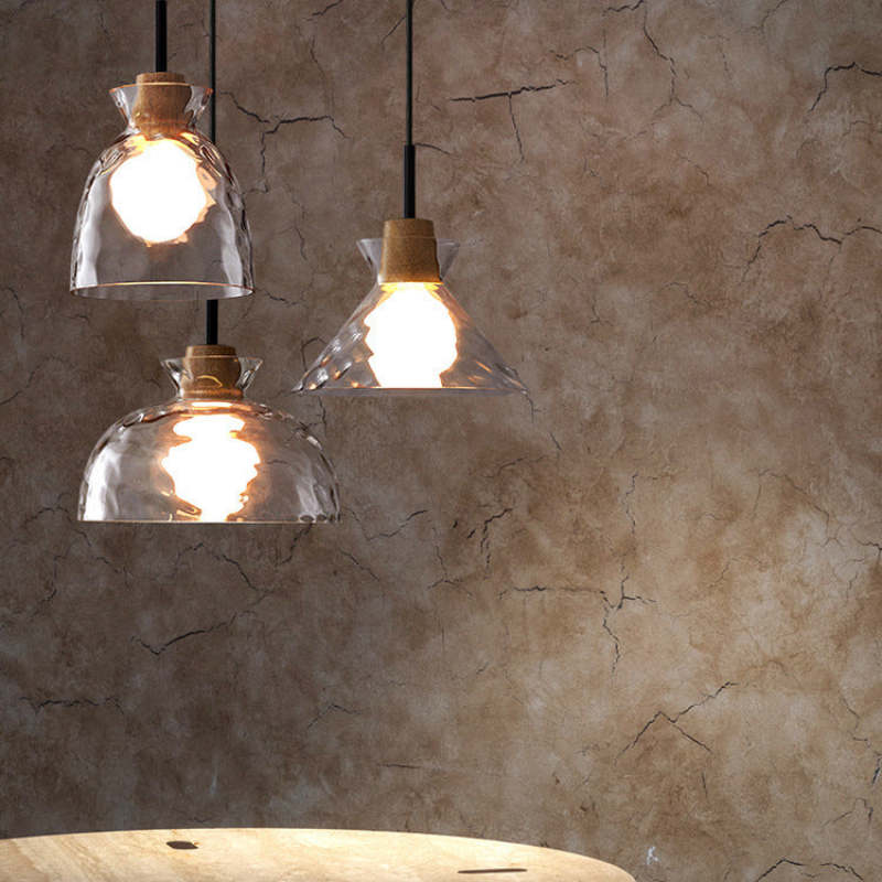 Arisha Minimalist Geometric Glass Pendant Light, Dining Room - Neutral Decor