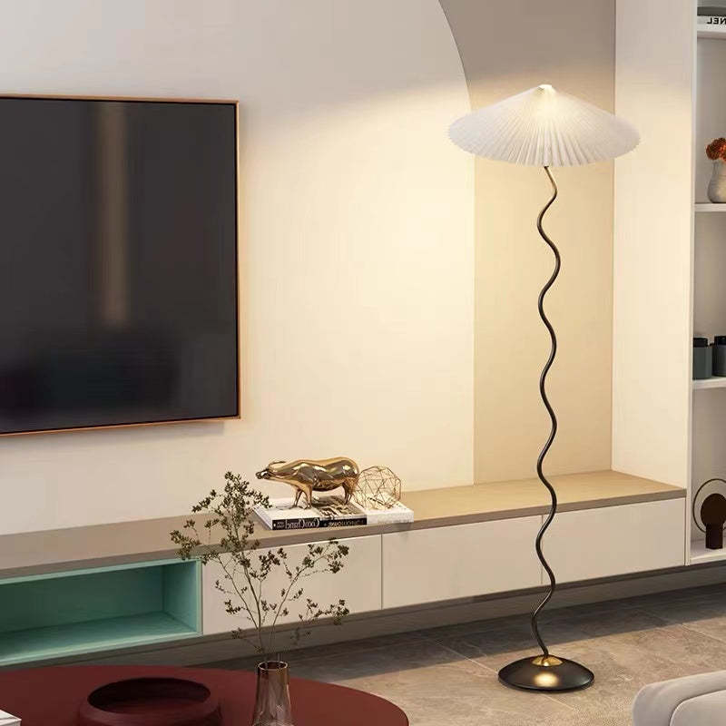 Ritta Modern Mushroom Fabric Led Floor Lamp - Neutral Decor