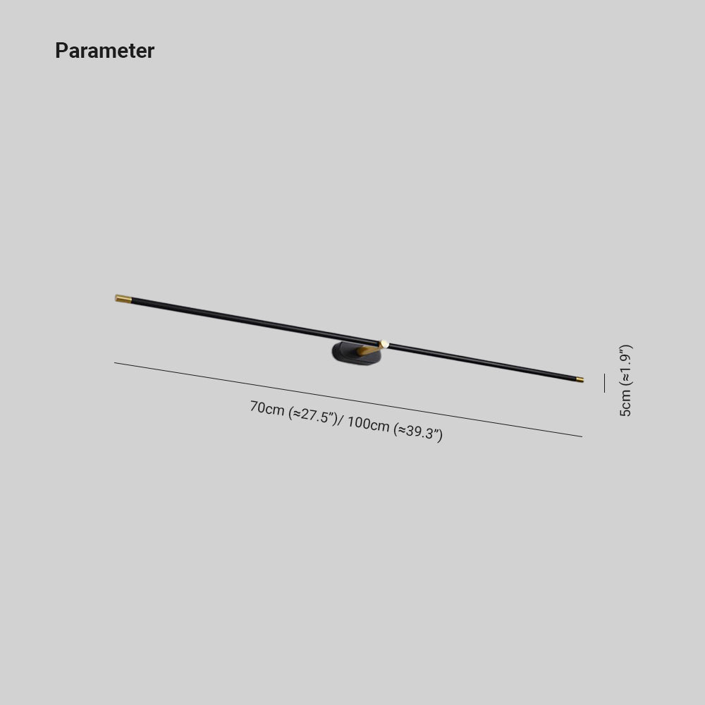 Ivox Minimalist Linear Wall Lamp Gold&Black - Neutral Decor