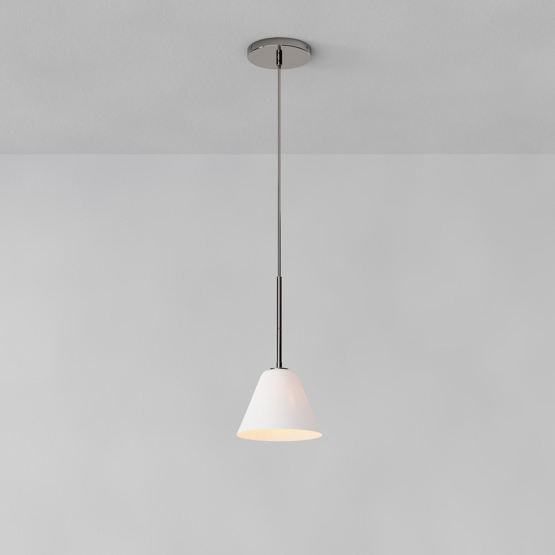 Cone Milk Clear Glass Cone Pendant Light for Kitchen-Neutral Decor