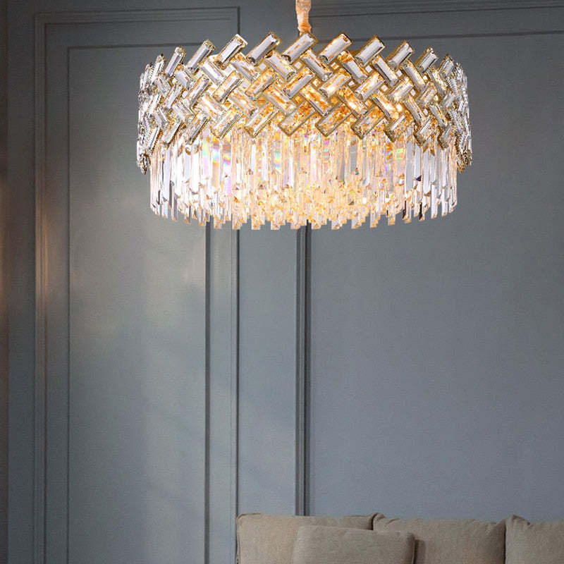 Kristy Luxury Gold Chandelier, Crystal & Metal - Neutral Decor