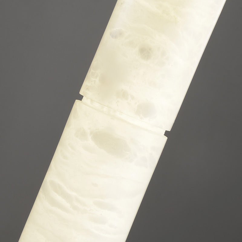 Lira Cylindrical Alabaster Pendant Light-Neutral Decor