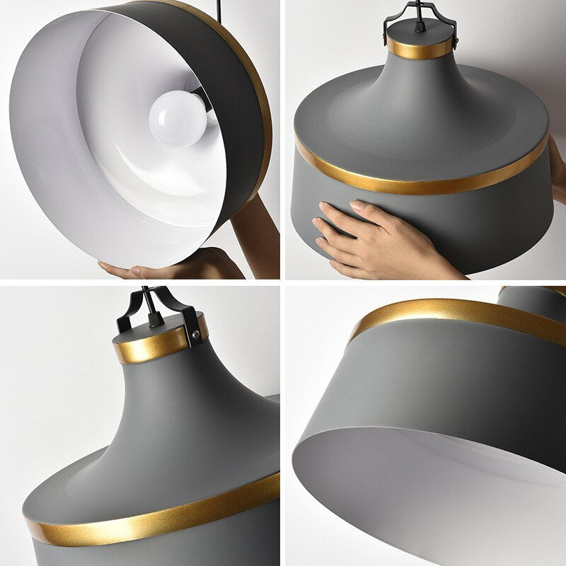 Valentina Modern Colorful Single Pendant Light, Metal Shade - Neutral Decor