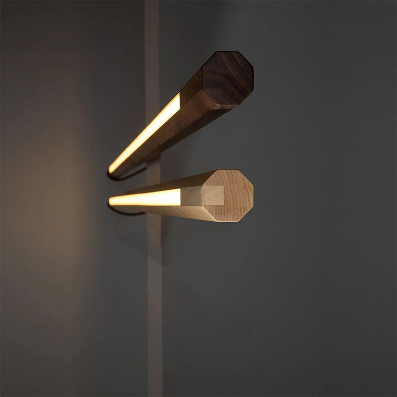 Ozawa Minimalist Linear Floor Lamp, Wood/Acrylic, Living Room - Neutral Decor