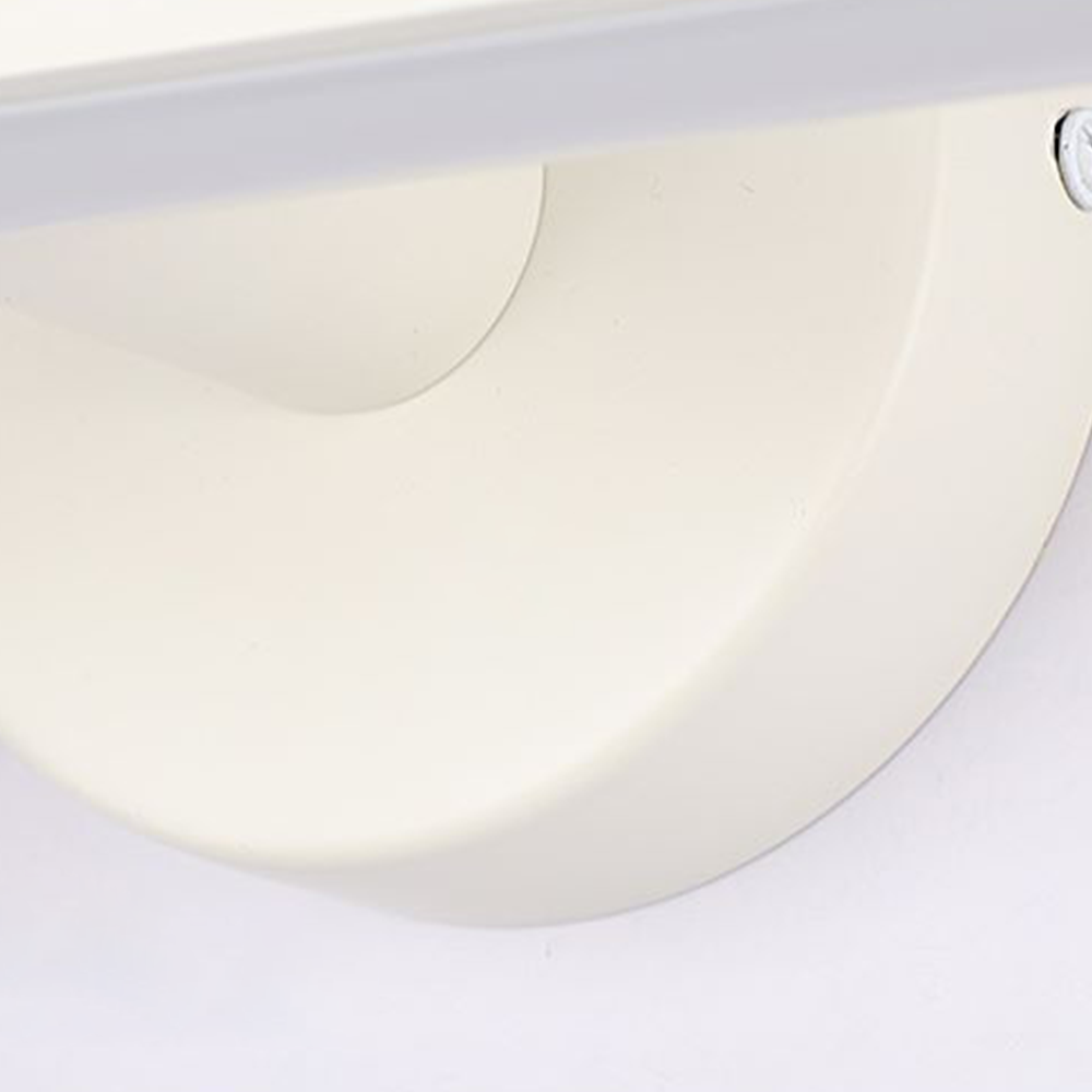 Arisha Minimalist Linear Acrylic Mirror Front Wall Lamp, White - Neutral Decor