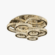 Kristy Modern Multi Ring Metal And Crystal Pendant Light - Neutral Decor