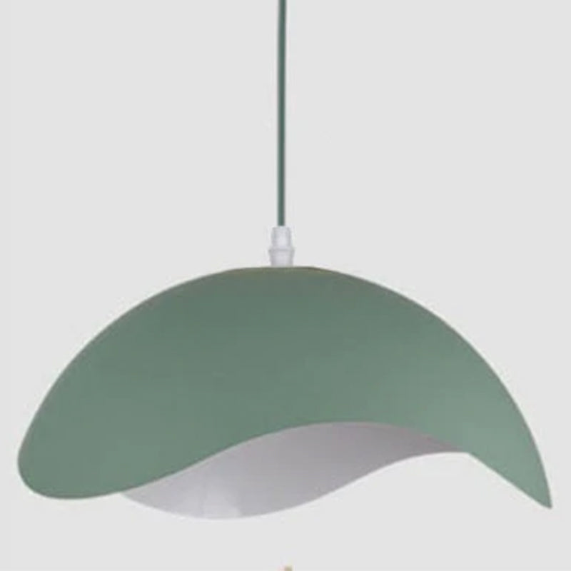 Valentina Colorful Shade Single Pendant Lights, Wood & Metal - Neutral Decor