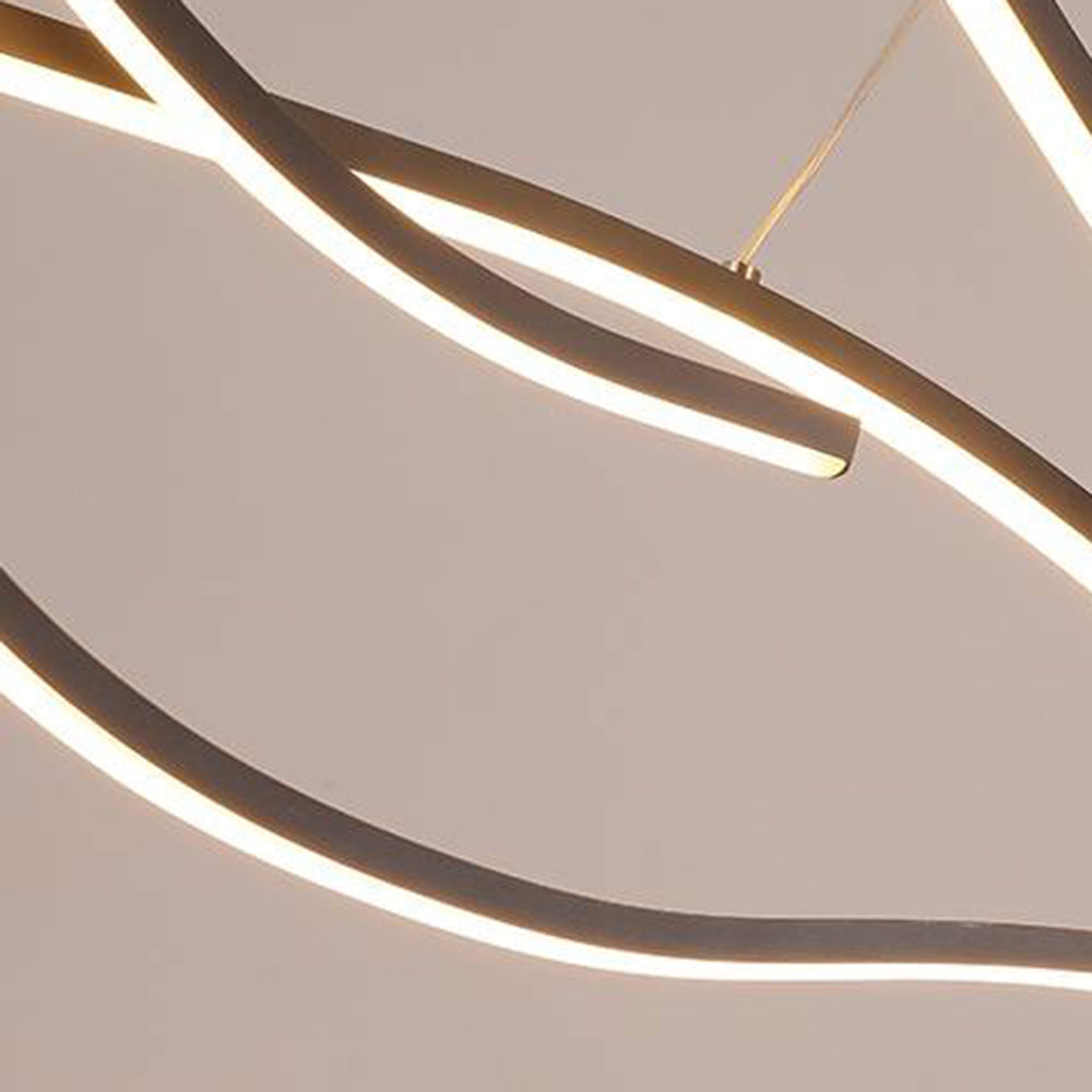 Arisha Modern Wave Pendant Light, 2 Colour - Neutral Decor