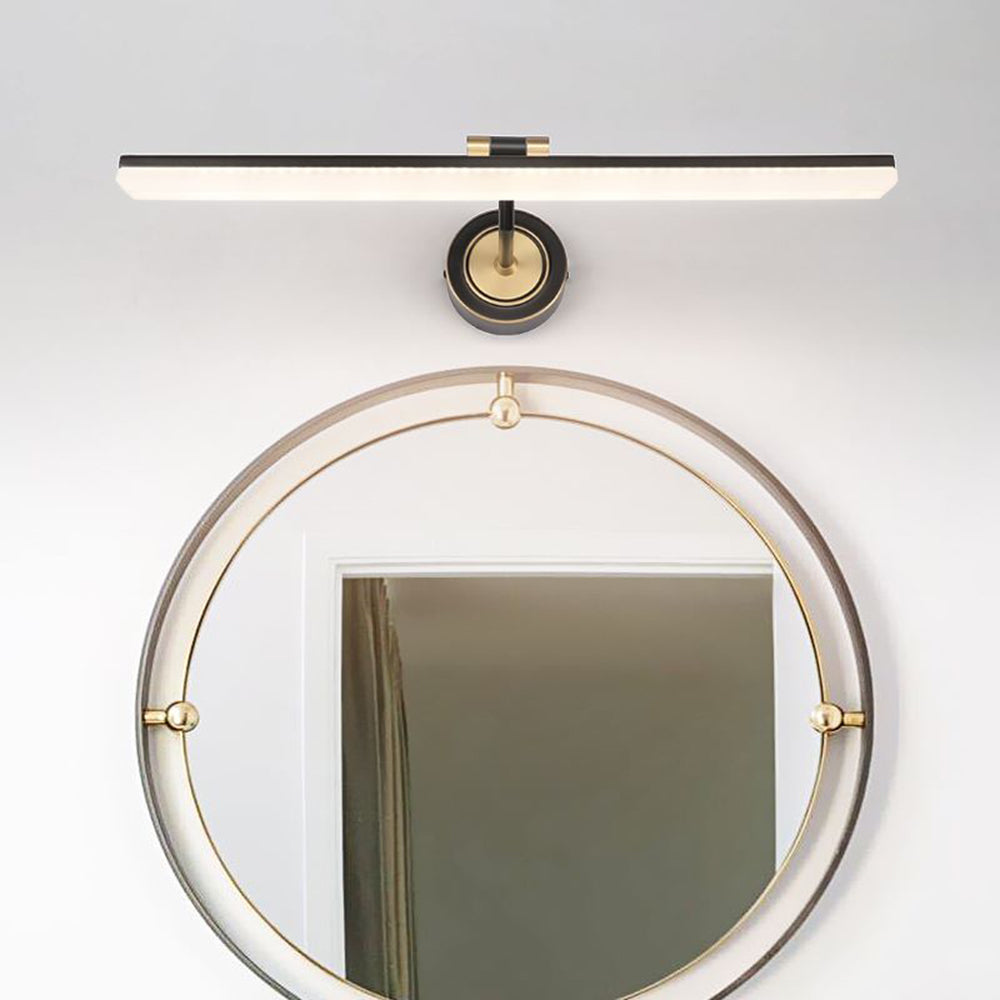 Arisha Vintage Linear Metal/Acrylic Wall Lamp, Black/Gold - Neutral Decor