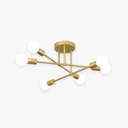 Lunil Modern Flush Mount Ceiling Light, Gold & Black-Neutral Decor