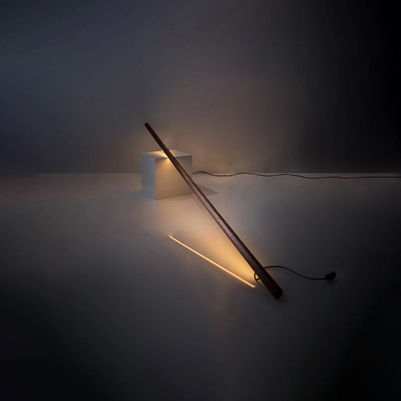 Ozawa Minimalist Linear Floor Lamp, Wood/Acrylic, Living Room - Neutral Decor
