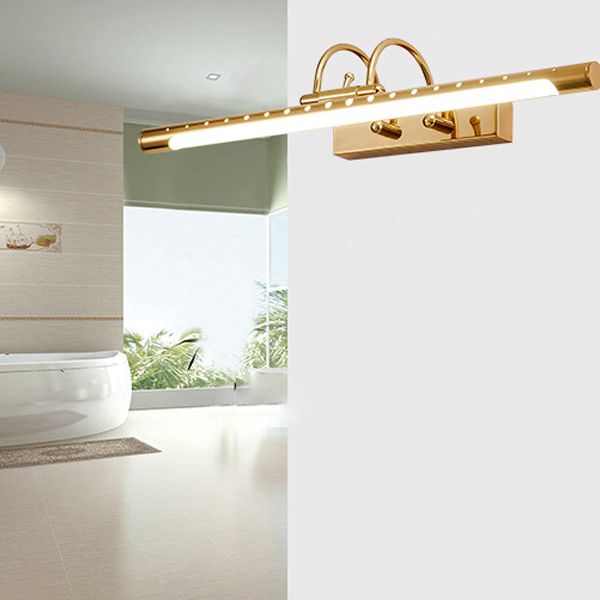Tiffany Modern Linear Vanity Wall Lamp, Gold, Bathroom/Kitchen - Neutral Decor