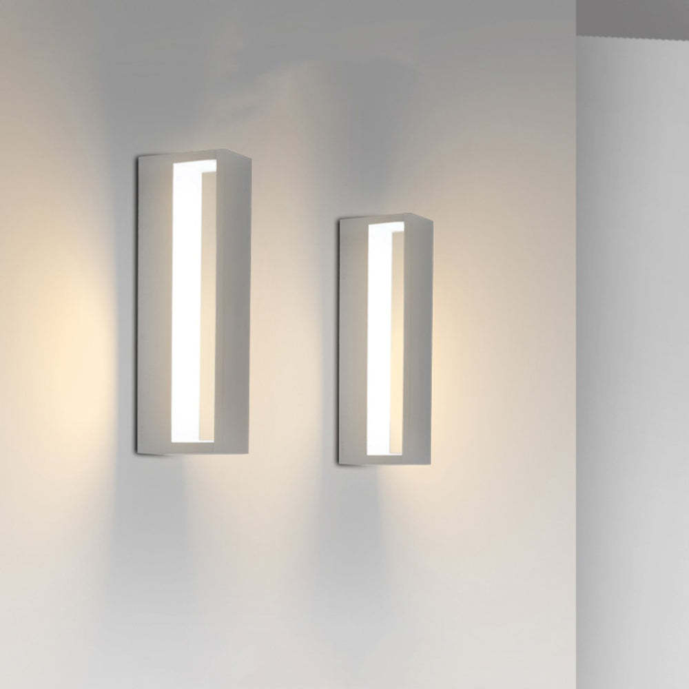 Ray Modern Hollow Outdoor Wall Lamp, Black/White - Neutral Decor