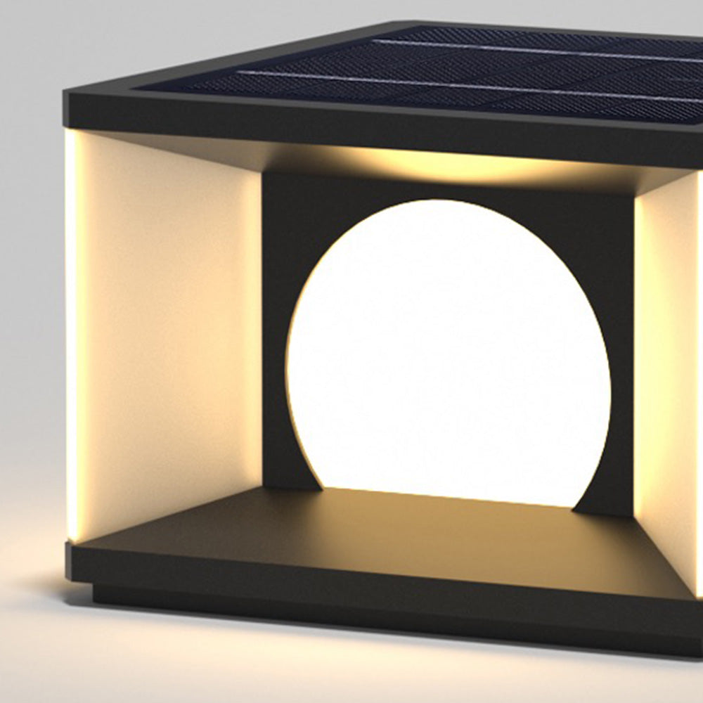 Aria Modern Square Metal Outdoor Light Post - Neutral Decor