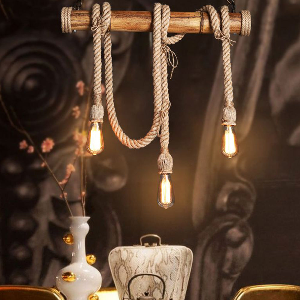 Silva Vintage Retro Resin Pendant Light, flaxen - Neutral Decor
