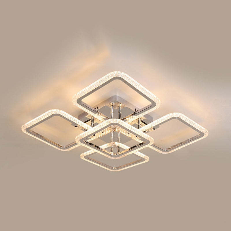 Arisha Modern Square Flush Mount Ceiling Light - Neutral Decor