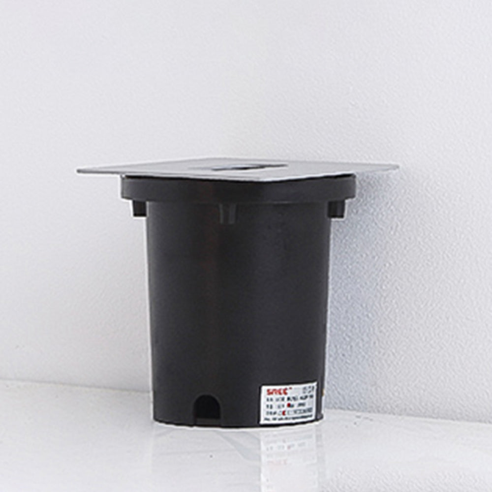Ray Modern Metal Square/Circular Outdoor Deck/Step Light, Black - Neutral Decor