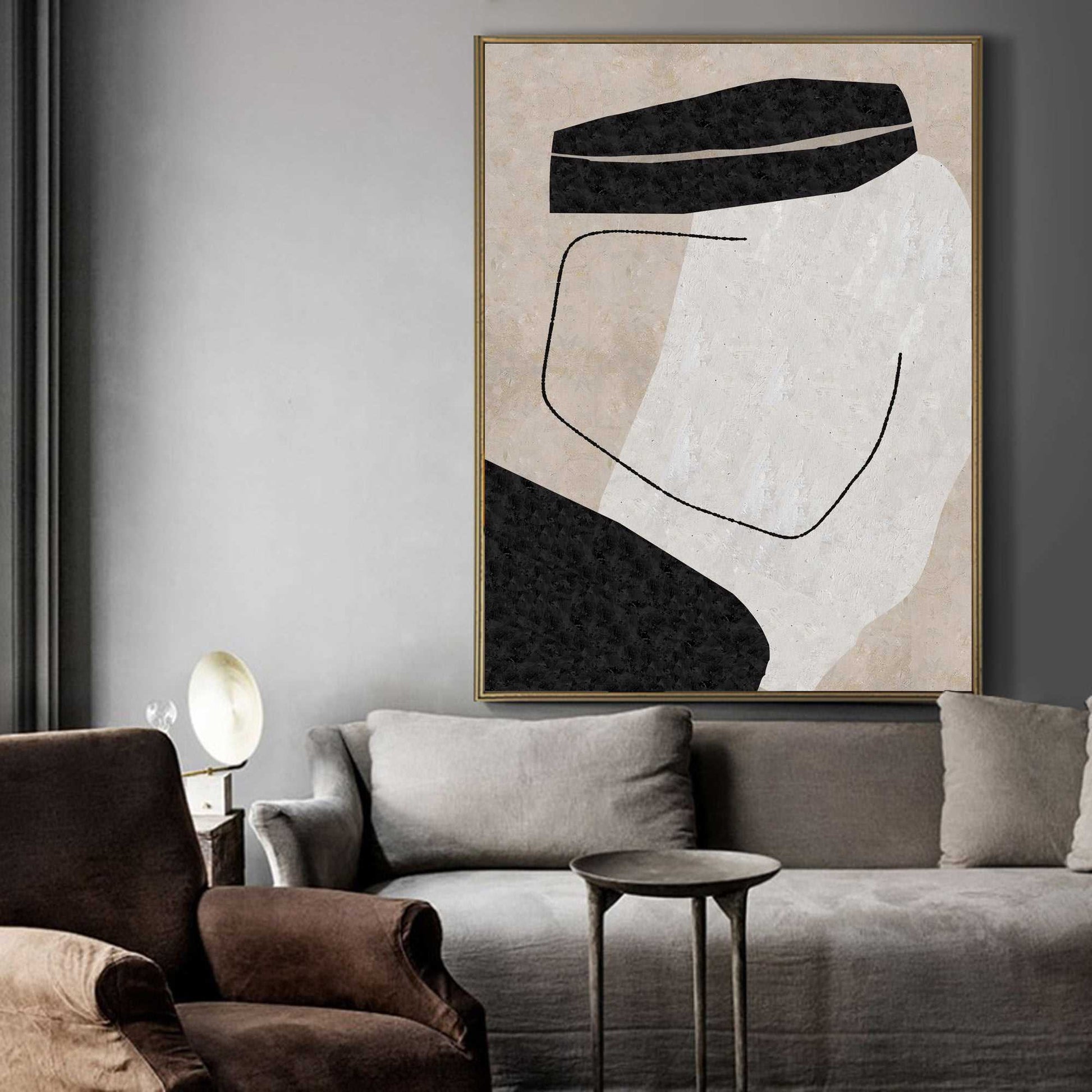 Abstract Geometric Minimalist Painting ABAV25 - Neutralighting
