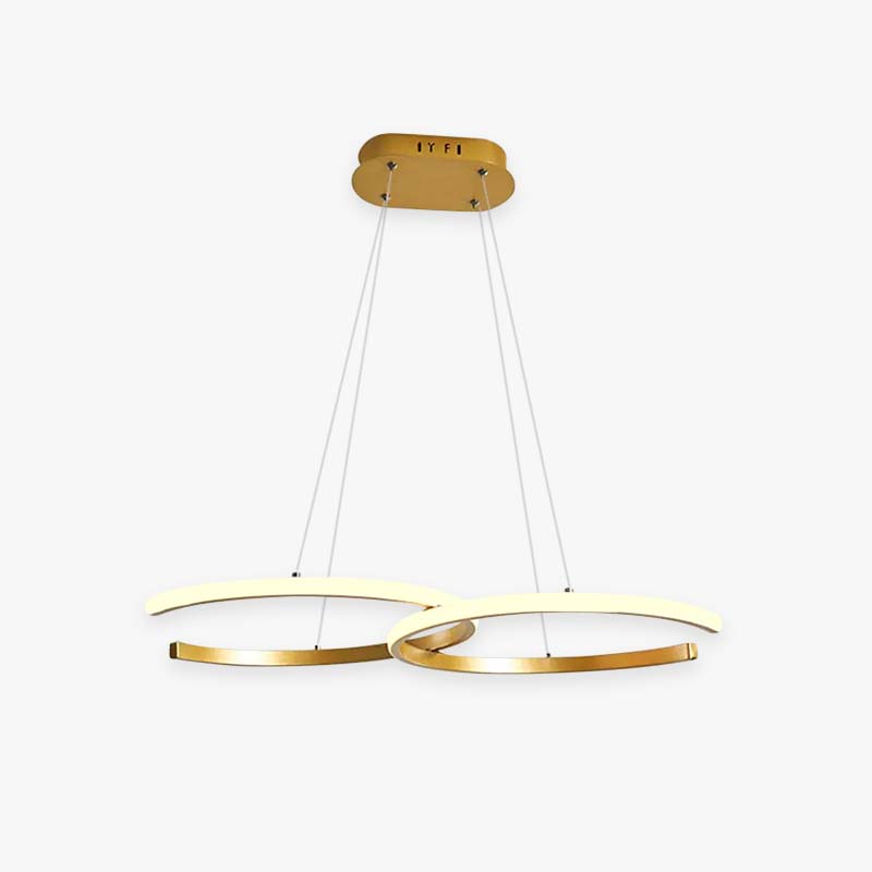 Arisha Modern Minimalist Pendant Light, Double-C - Neutral Decor