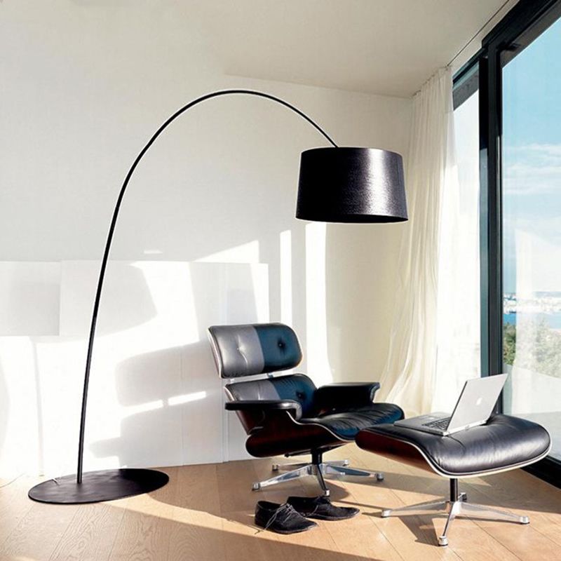 Eryn Floor Lamp Cool Modern, Metal Arc, Black/White/Red/Blue, Bedroom - Neutral Decor