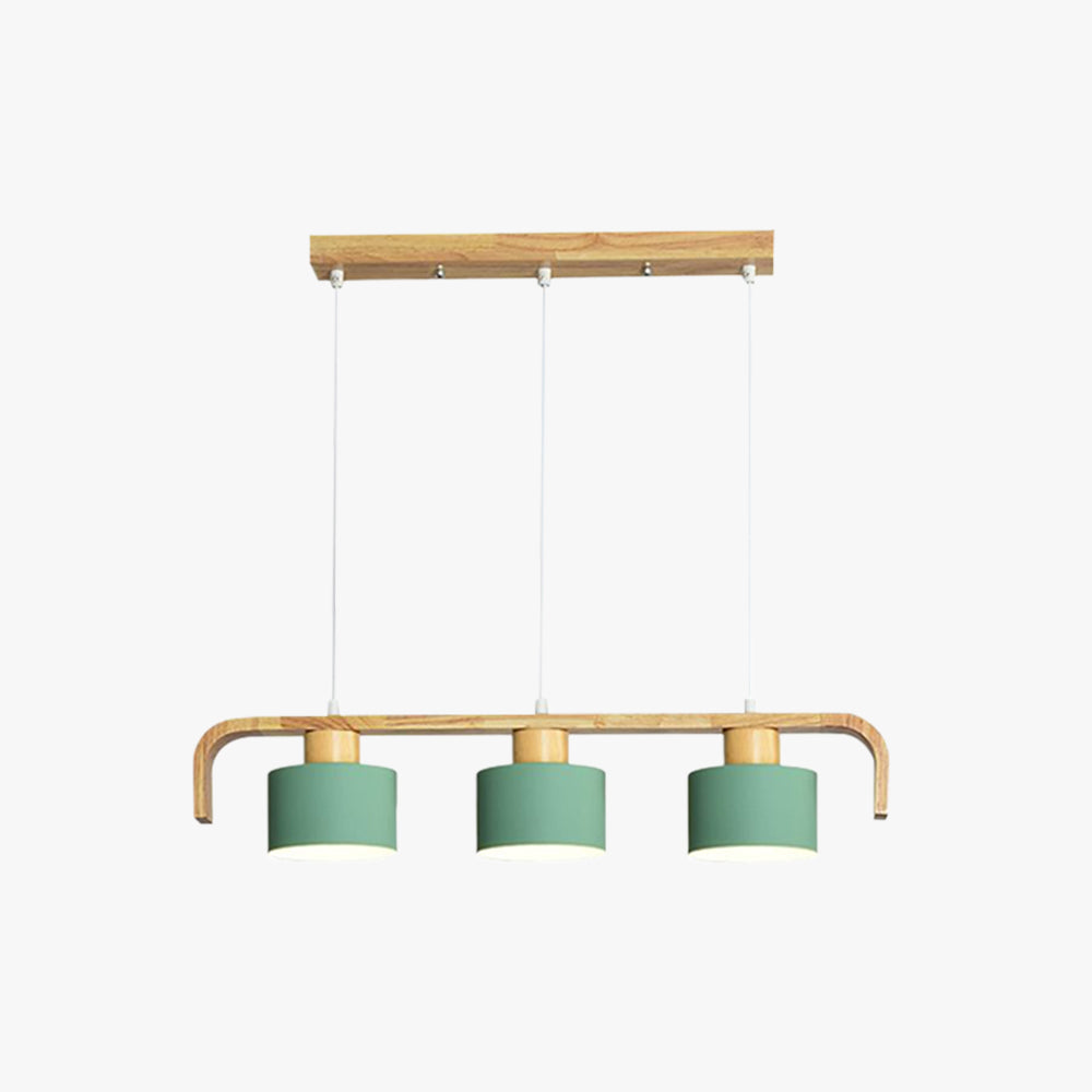 Valentina Pendant Light Cylinder Nordic, Bamboo, White/Green/Gray, Bedroom - Neutral Decor