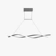 Arisha Pendant Light Linear Double Wave Modern, Metal, Black/Grey, Bedroom - Neutral Decor