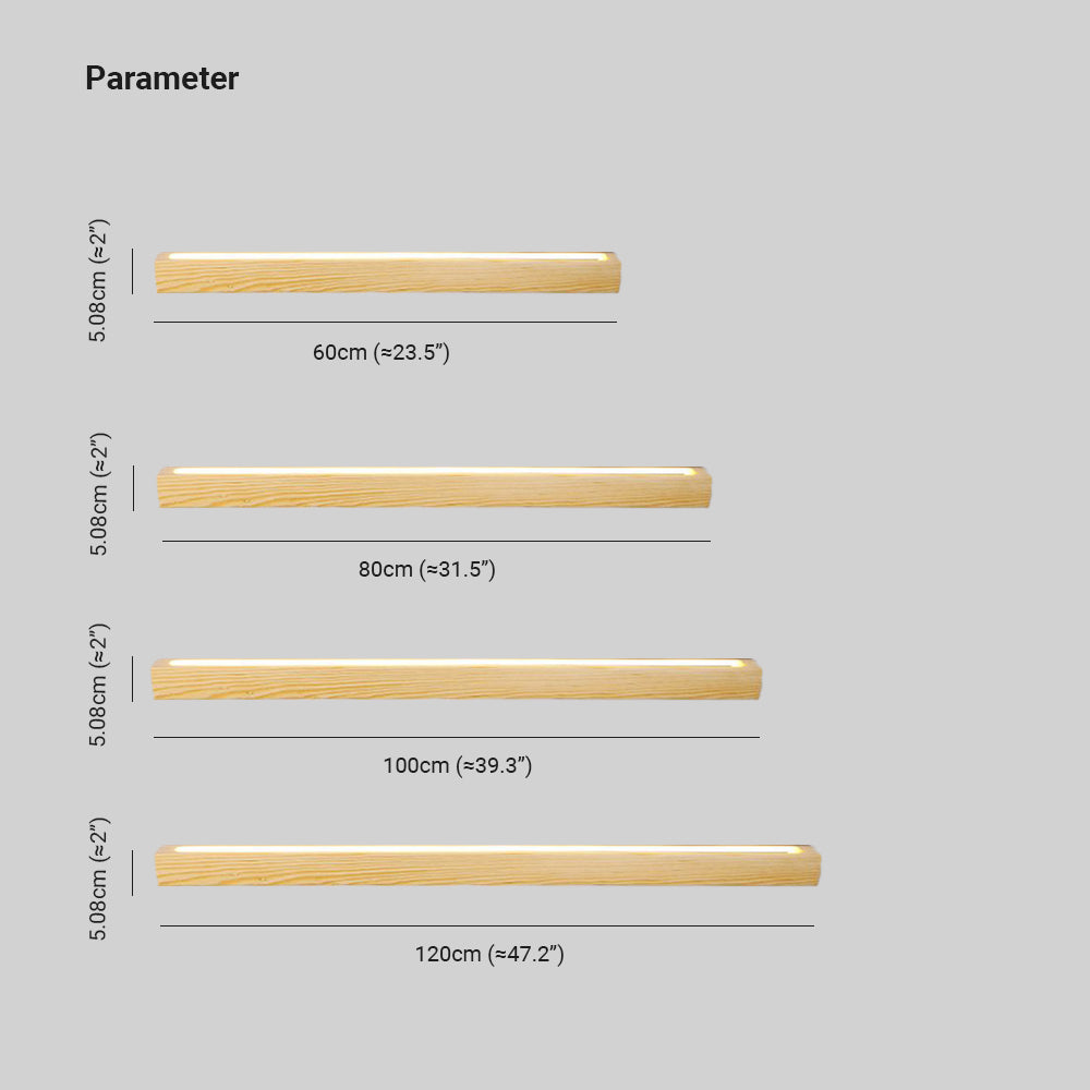 Zenx Wall Lamp Linear Wood - Neutral Decor