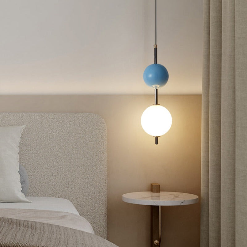 Valentina Modern LED Pendant Light Red Metal Bedroom Living Room - Neutral Decor