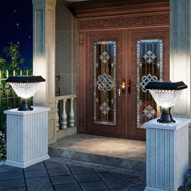 Ray Modern Geometry Acrylic Outdoor Floor Lamp, Black - Neutral Decor