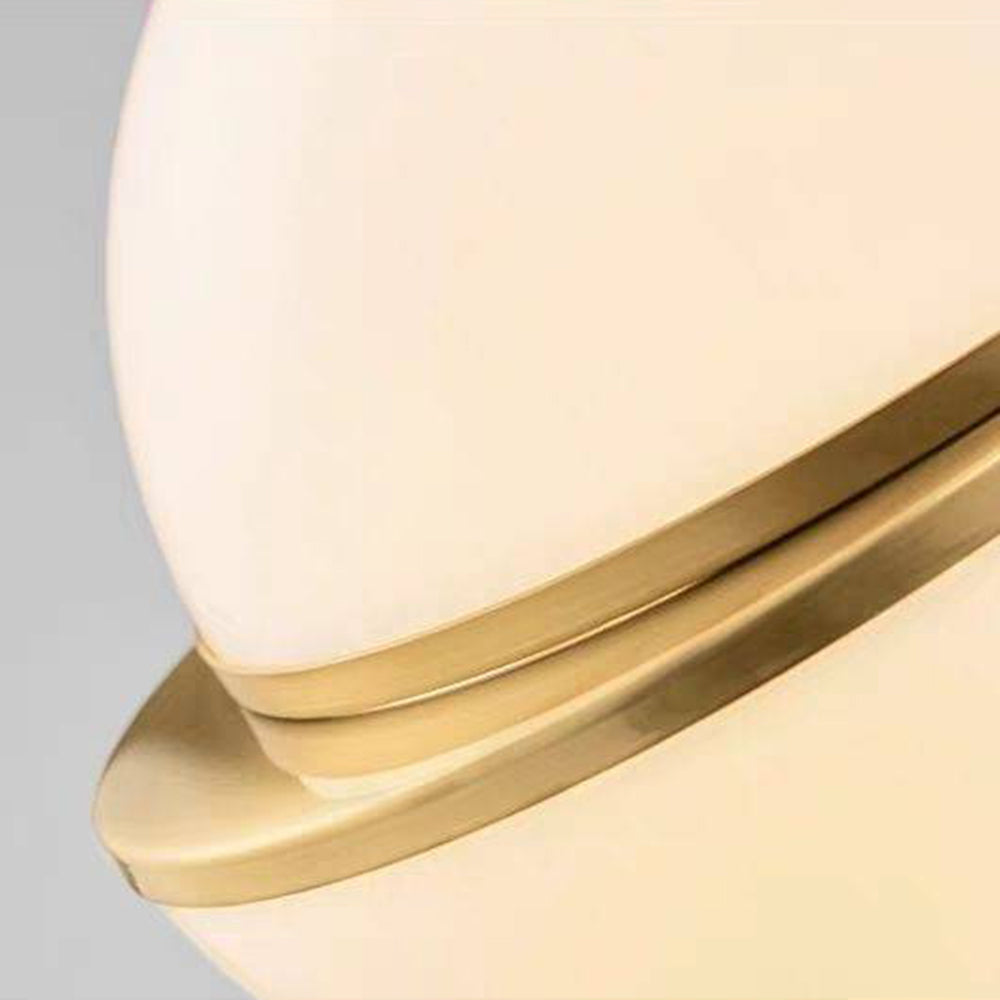 Valentina Simple Pendant Light, Gold & White - Neutral Decor