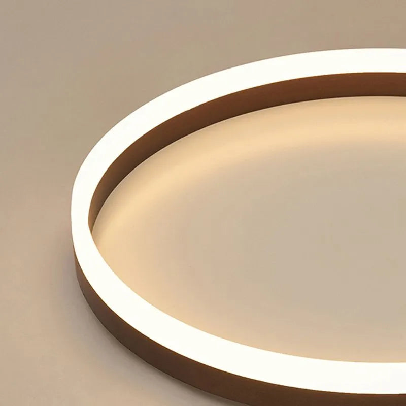 Arisha Minimalist Ring Metal Flush Mount Ceiling Light, Black - Neutral Decor