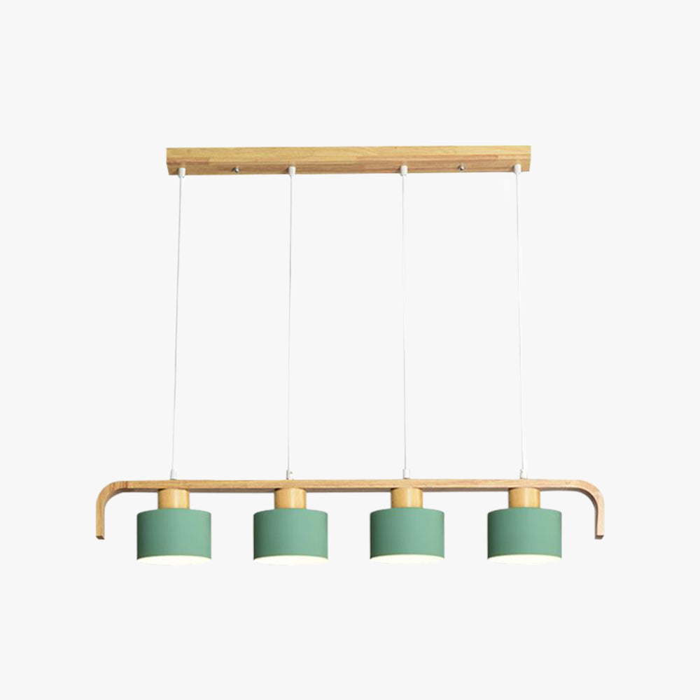 Valentina Pendant Light Cylinder Nordic, Bamboo, White/Green/Gray, Bedroom - Neutral Decor