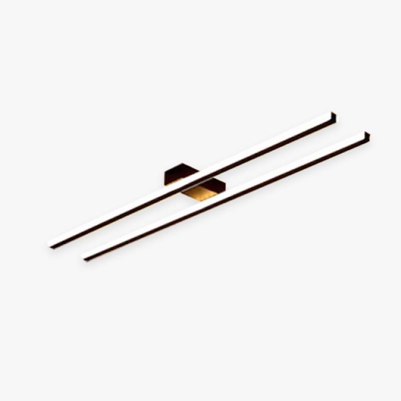 Arisha Modern Minimaliste Flush Mount Ceiling Light, Double-Linear - Neutral Decor