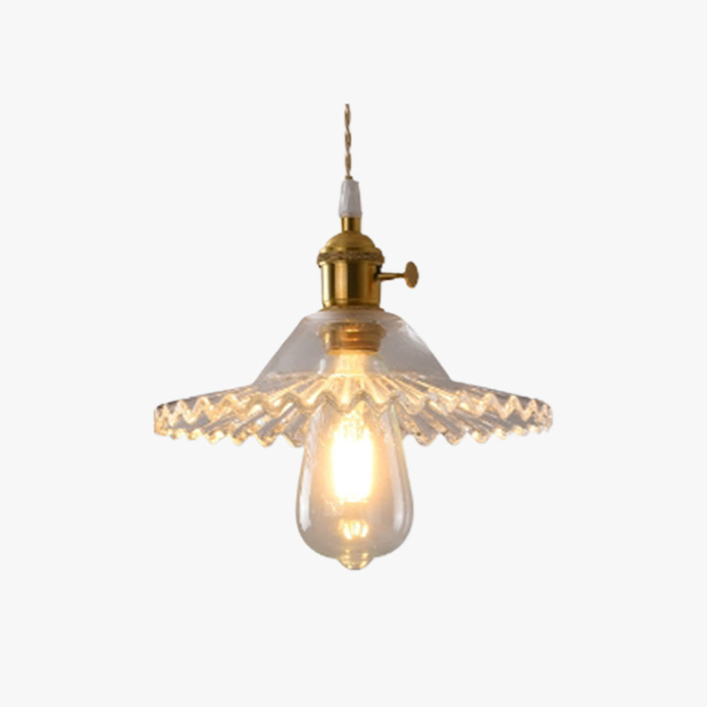 Valentina Art Deco Blown Brass & Glass Pendant Light, 7 Styles - Neutral Decor