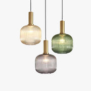 Valentina Pendant Light Crystal, Moru Glass, Cognac/Green/Grey, Kitchen Island - Neutral Decor