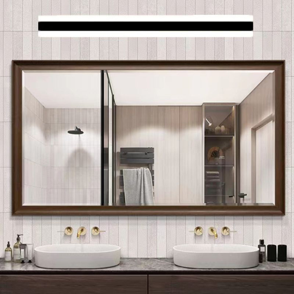 Arisha Minimalist Linear Metal/Acrylic Wall Lamp, Bathroom - Neutral Decor