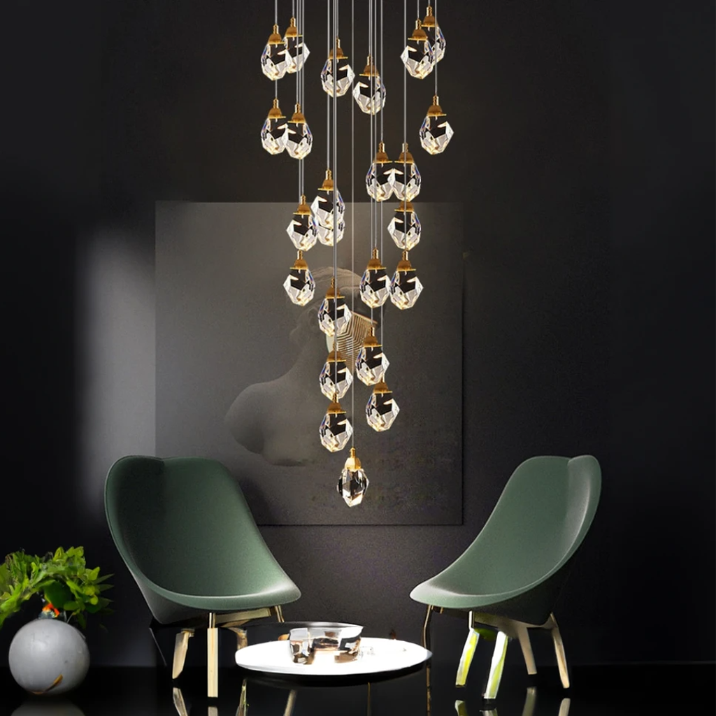 Kristy Design Ball Glass/Metal Pendant Light Gold - Neutral Decor
