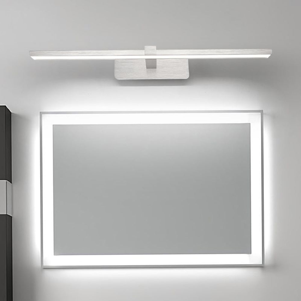 Arisha Nordic Linear Acrylic Mirror Front Wall Lamp, Silver - Neutral Decor