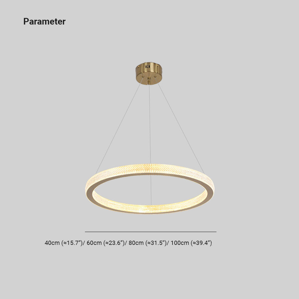 Kristy Contemporary Gold Luxury Ring Pendant Light - Neutral Decor