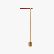 Edge Floor Lamp Linear Minimalist, Metal/Wood, Gold, Living Room - Neutral Decor
