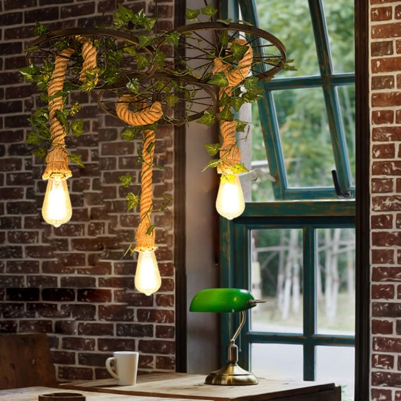 Arisha Industrial LED Chandelier Black Bar/Living Room - Neutral Decor