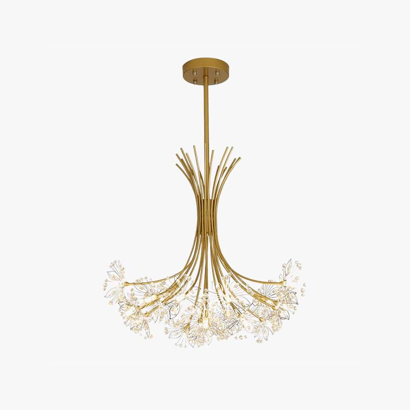 Arisha Modern Art Deco Crystal Sputnik Chandelier, Black/Gold - Neutral Decor