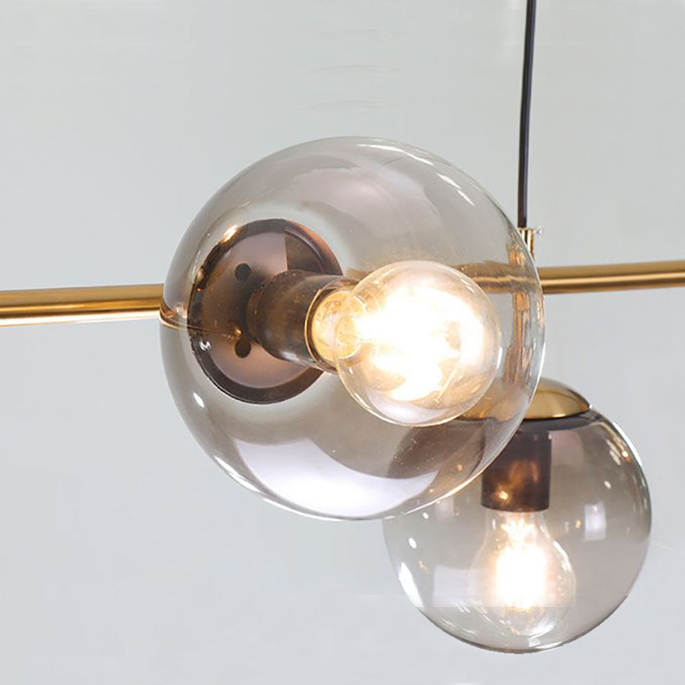 Valentina Modern Bubble Metal/Glass Pendant Light, Gold - Neutral Decor
