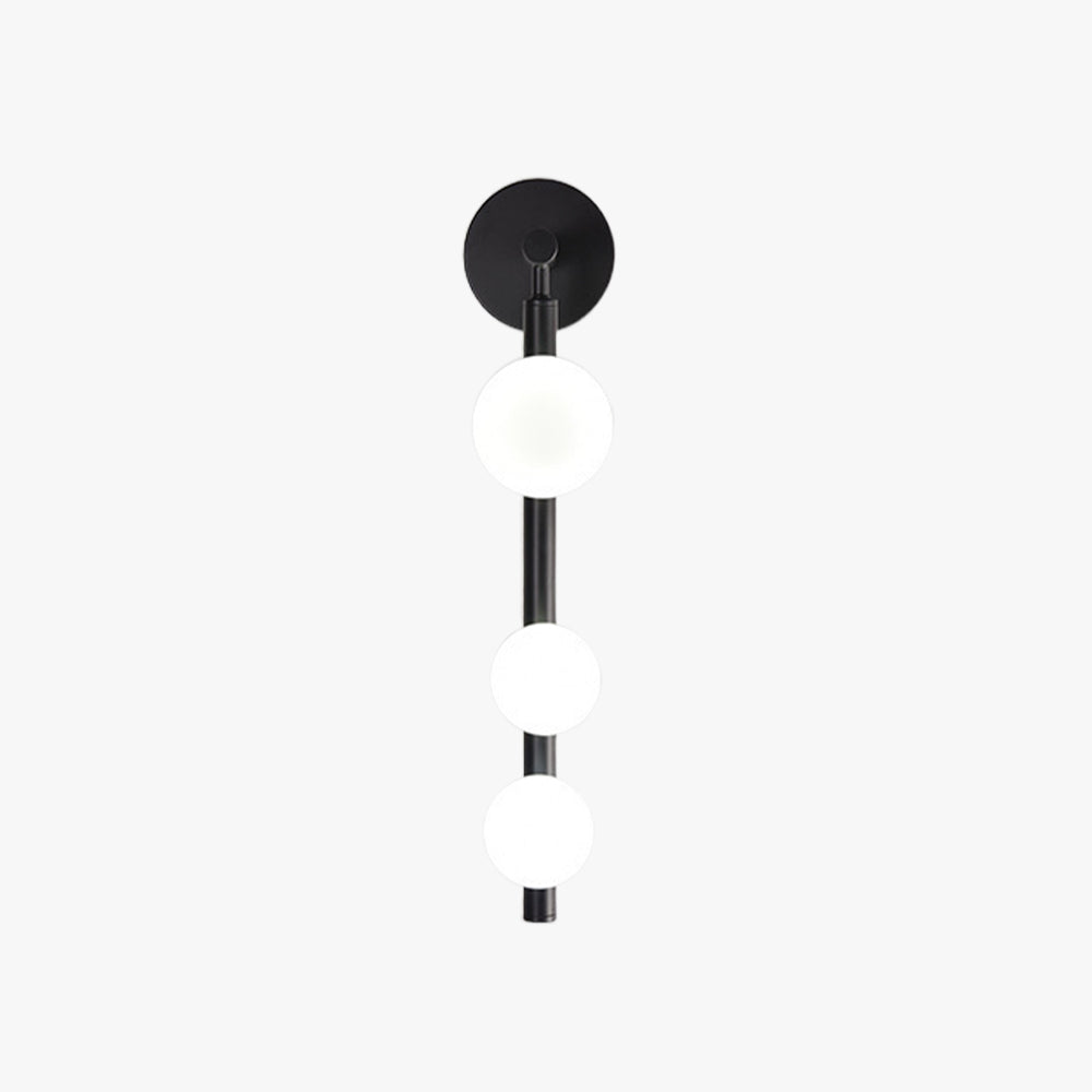 Valentina Modern Globe Metal/Glass Wall Lamp, Black/Gold - Neutral Decor
